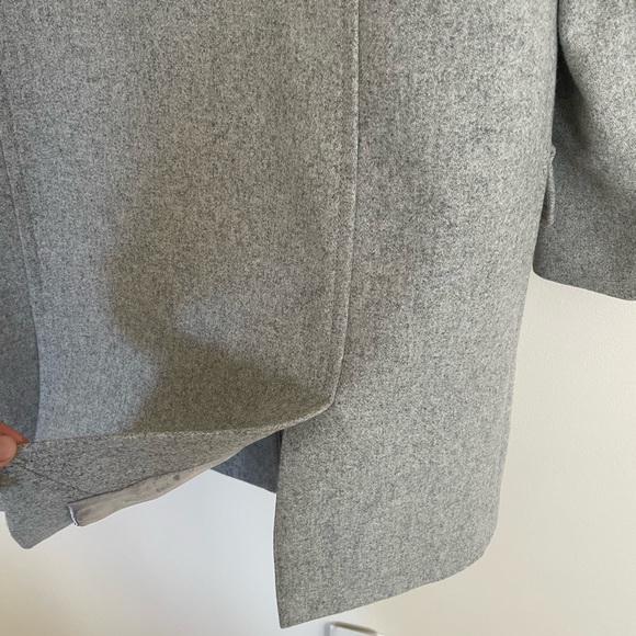 J. CREW Wool Melton Duffle Coat HEATHER DOVE CLEAN MODERN CLASSIC size 2 - Picture 4 of 16